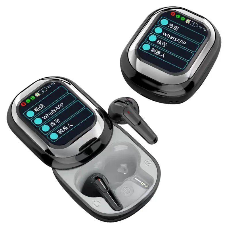 ANC Bluetooth Earphones - Noise Cancelling, Touch Screen Case & Long Battery Life