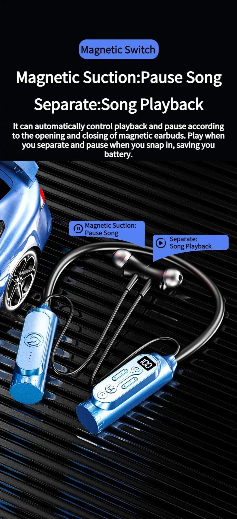 Luxuglow Smart Neckband Earphones with ANC and Power Bank