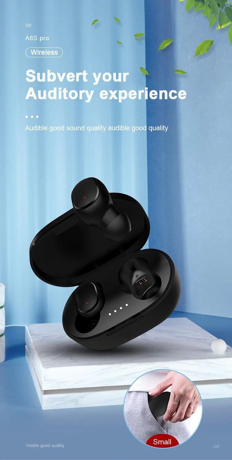 Mosizave A6S TWS Bluetooth 5.0 Earphones - Everyday Wireless Earbuds