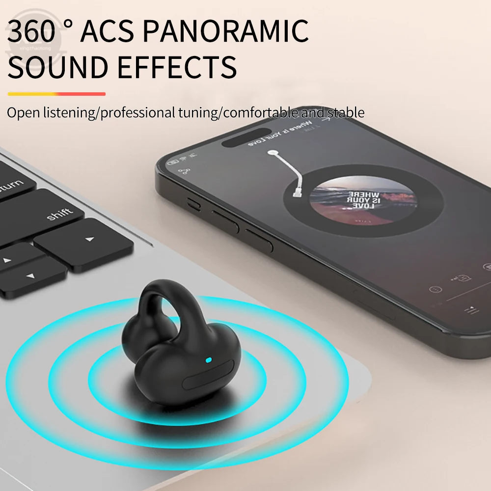 WYMECT Bluetooth 5.3 Noise Cancelling Ear Hook Headphones
