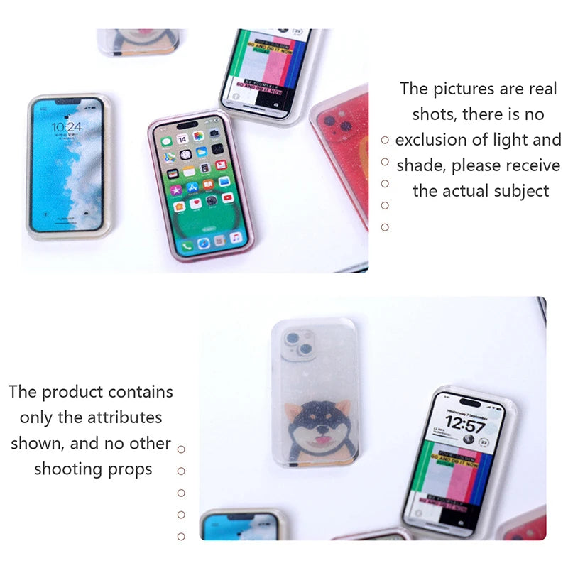 Mini Mobile Phones for Dollhouses - Magsafe Accessories Included