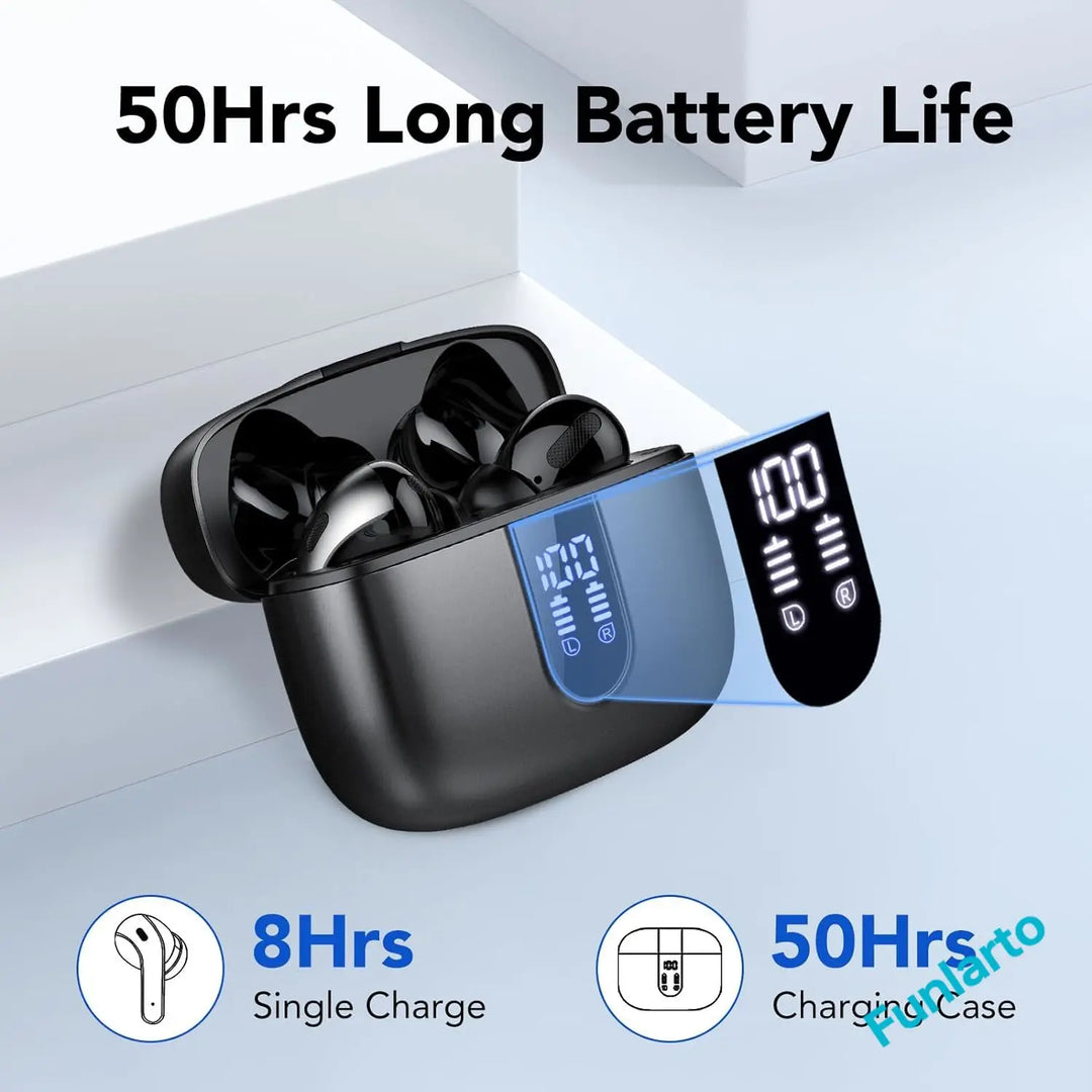 Best Funlarto Wireless Earbuds Bluetooth 5.3 - 50H Playtime Waterproof Earbuds