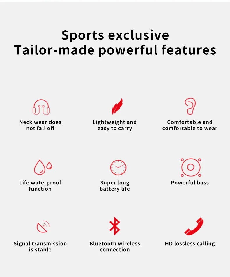 Buy Best Bluetooth Neckband Earphones for iPhone and Android – Best Bluetooth earphones | Free Shipping