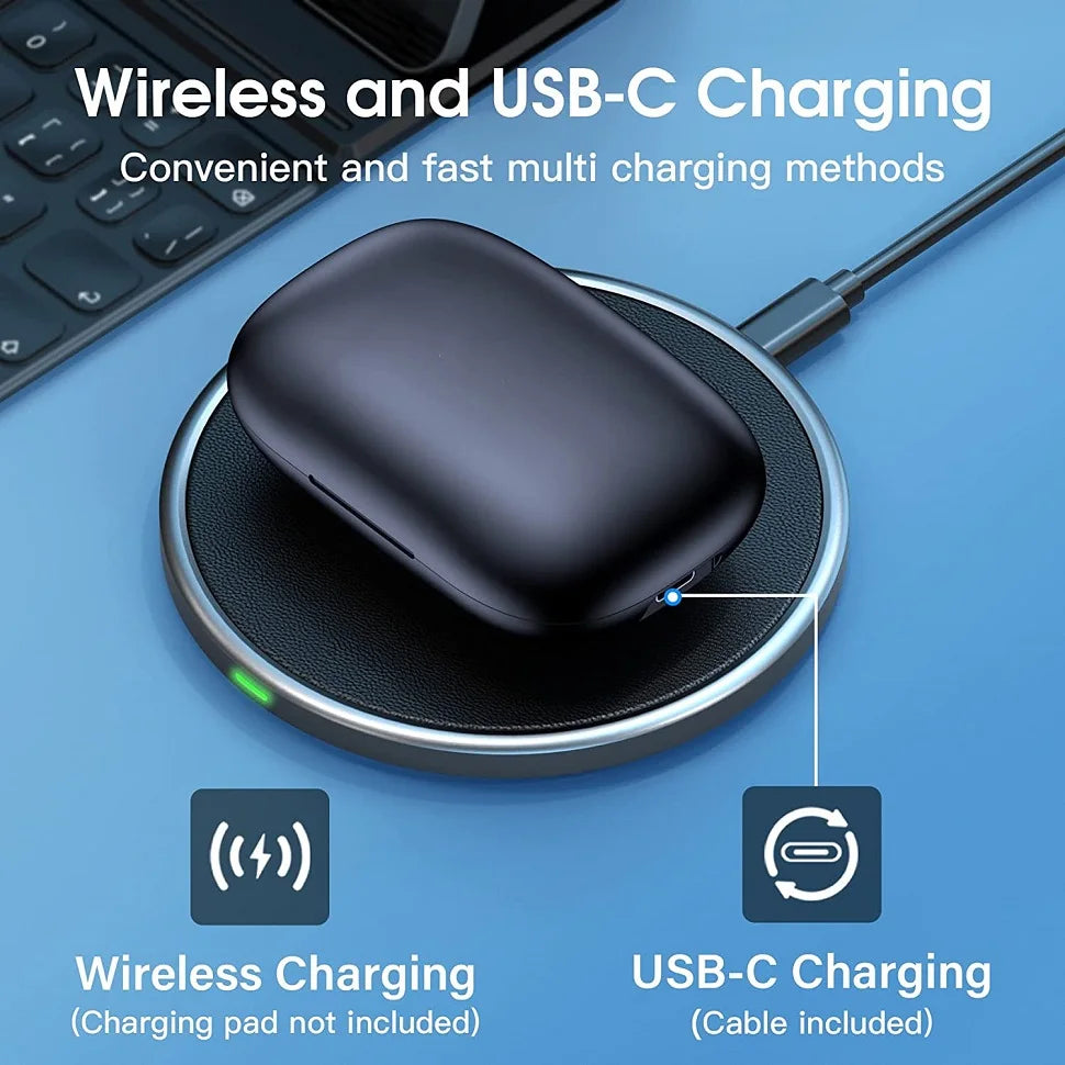 GDLYL Ear Hook Wireless Earbuds - 48H Playtime | Wireless Charging Case