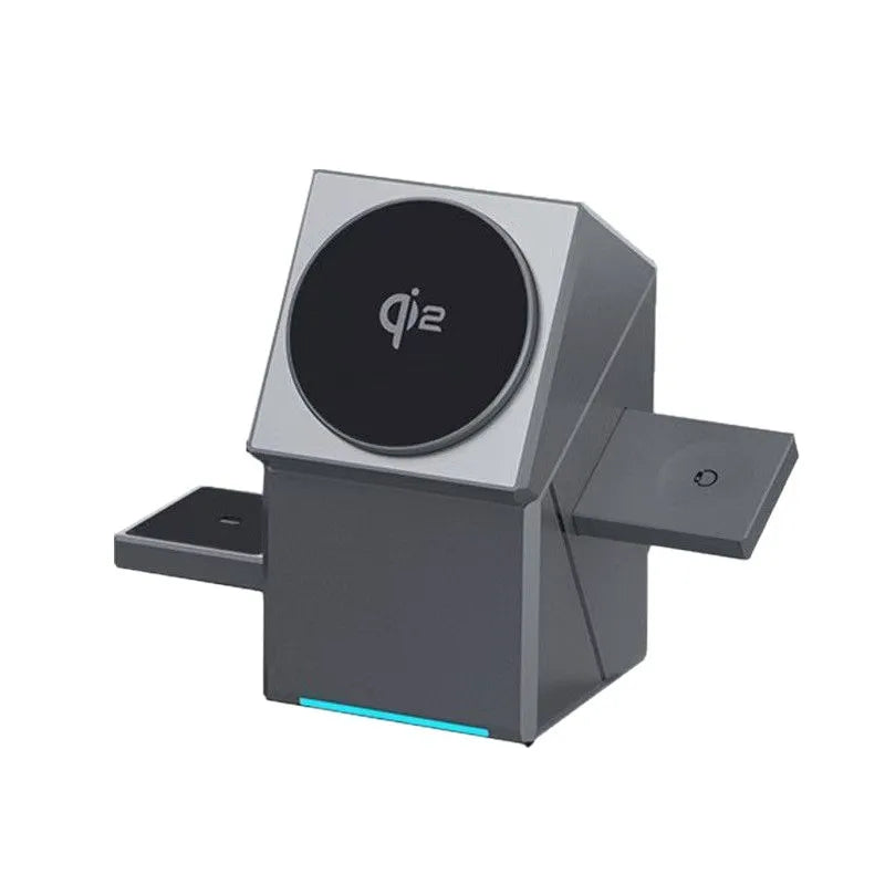 3-in-1 Wireless Charger for iPhone, Watch & AirPods - Fast 15W Station