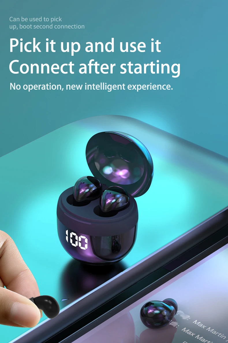 OLOEY Mini TWS Bluetooth 5.3 Earbuds - Compact Noise Cancellation