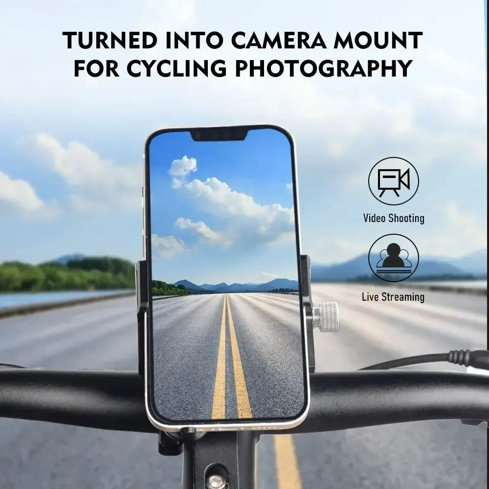 ThinkRider 270° Rotatable Bike Phone Mount – Aluminum MTB Bicycle Holder