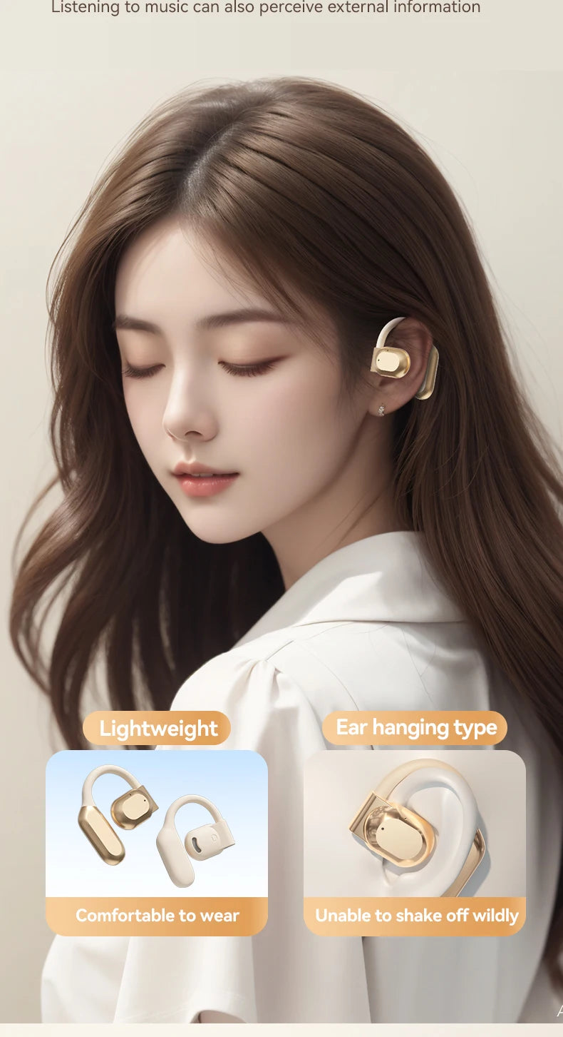 Bluetooth 5.3 Open-Ear Earphones with Active Noise Cancellation
