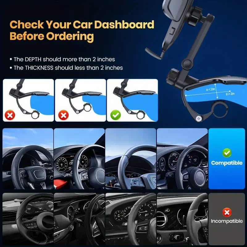 LCARS Multi-Angle Dashboard Phone Holder – Adjustable Car Mount