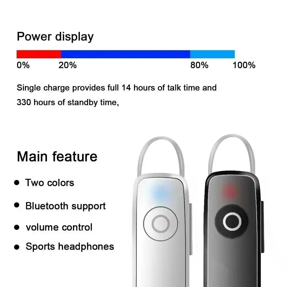 VIKEFON Wireless Noise Cancelling Bluetooth Ear Hook Headset for sale