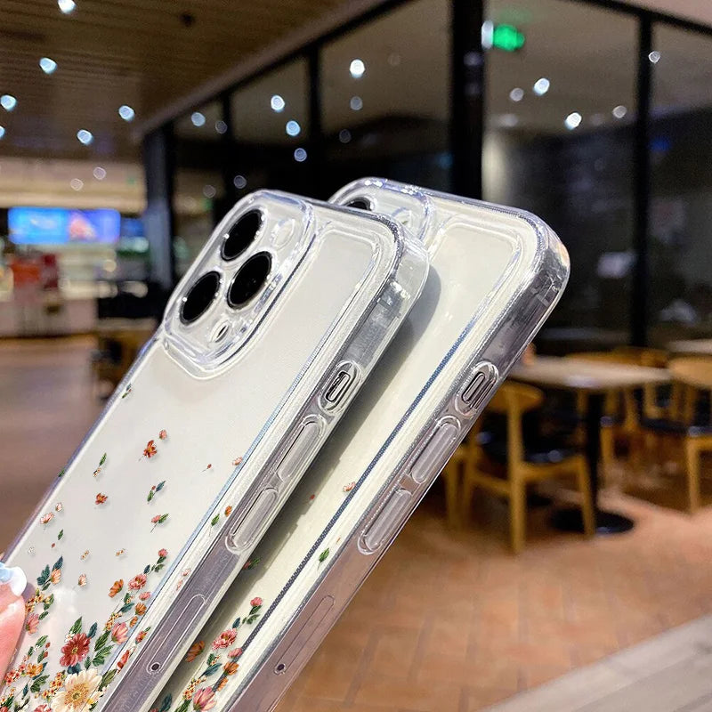 Clear Flower Case iPhone 17, 16, 15, 14, 13