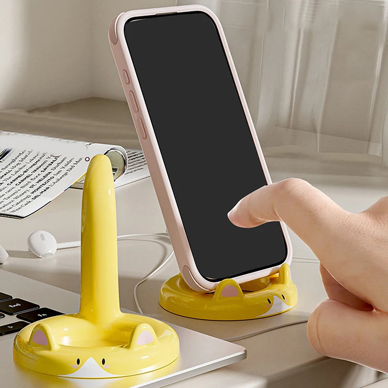 Cute Cartoon Cat Desktop Phone Holder | Creative Mini Stand Decorative Ornament | Gift Accessory