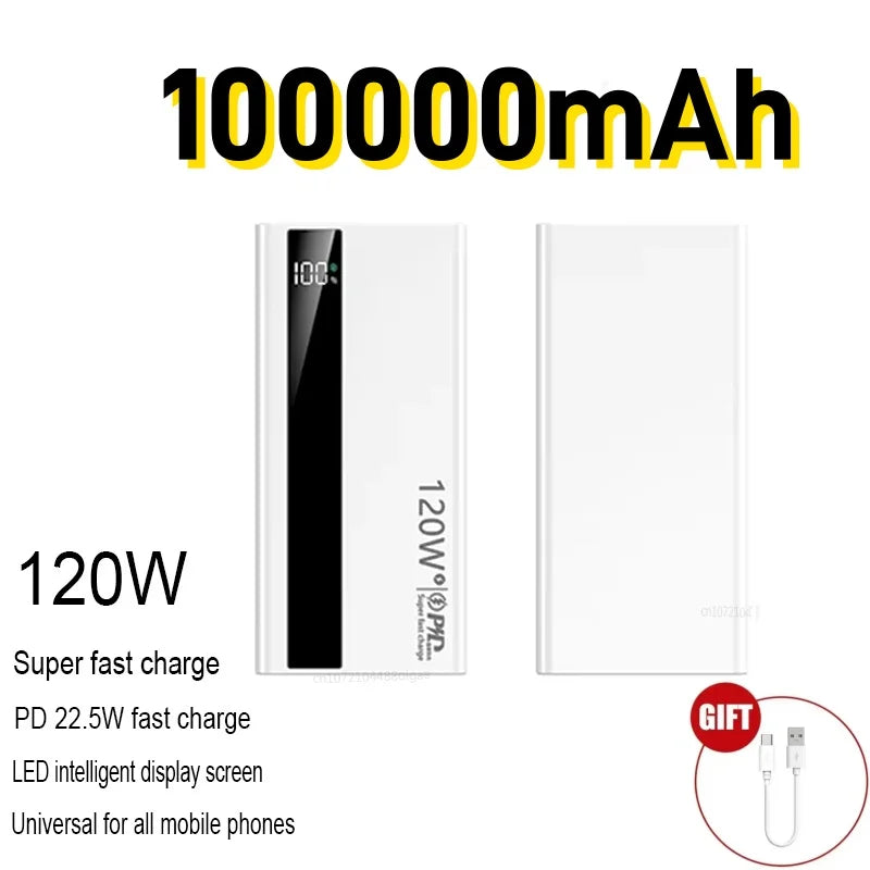 120W Fast Charging Power Bank, 500000mAh Portable Power Bank For All Devices — 120w power bank