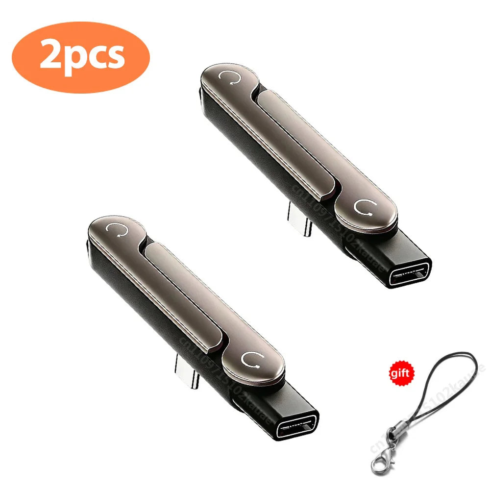 240W USB-C Adapter, Male to Female OTG with Foldable Stand