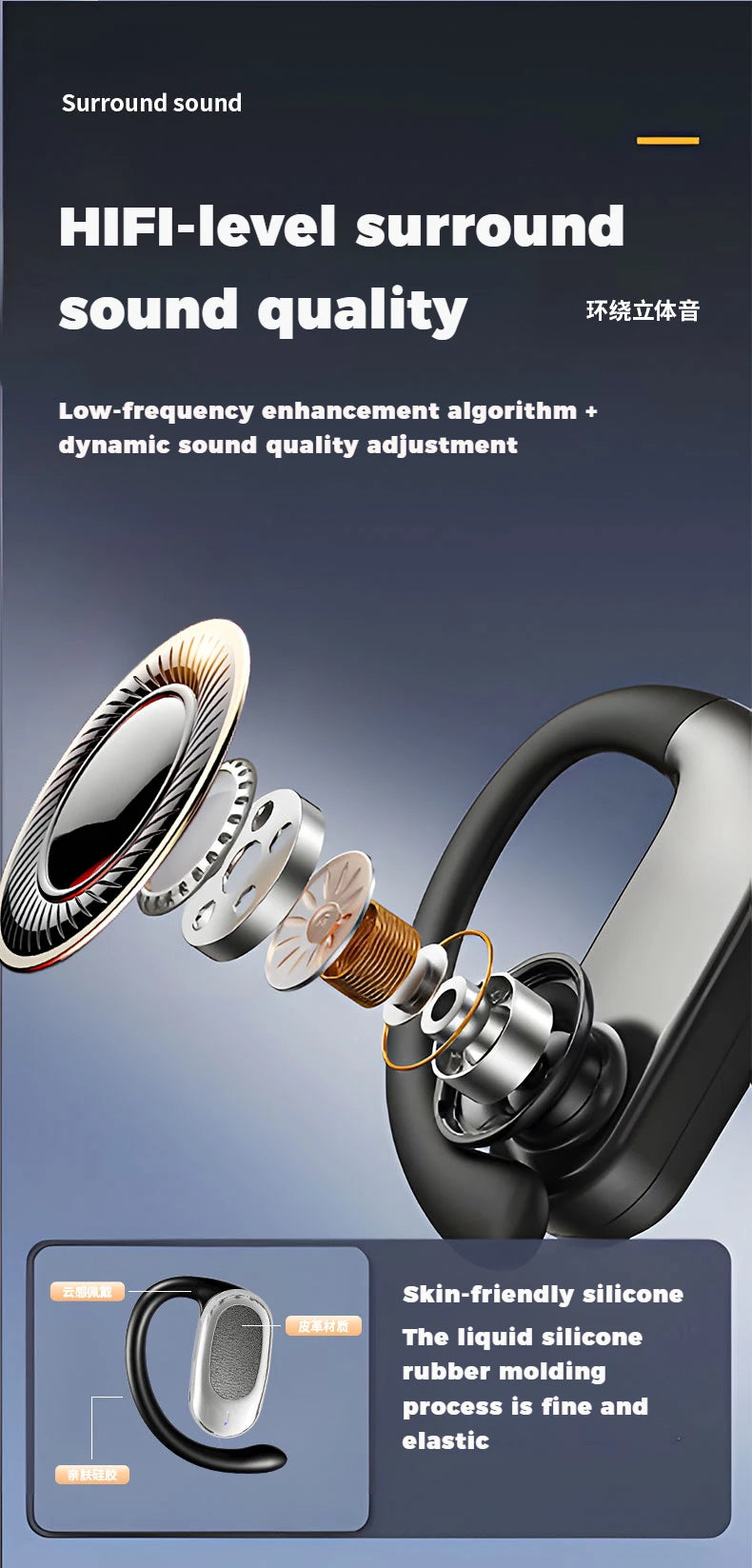 Get the best sweatproof ear hook for your iPhone - secure fit and wireless stereo sound! — magsafe ear hook Bluetooth headset