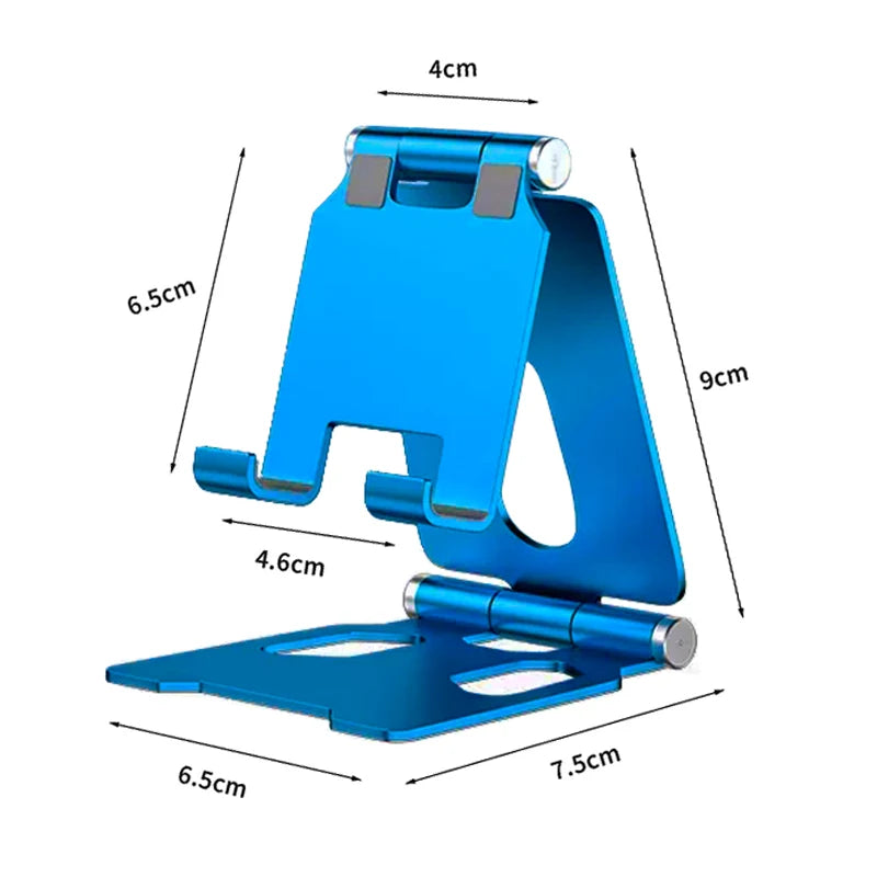 TOKOHANSUN Aluminum Phone Stand – Foldable Desktop Holder for iPhone & All