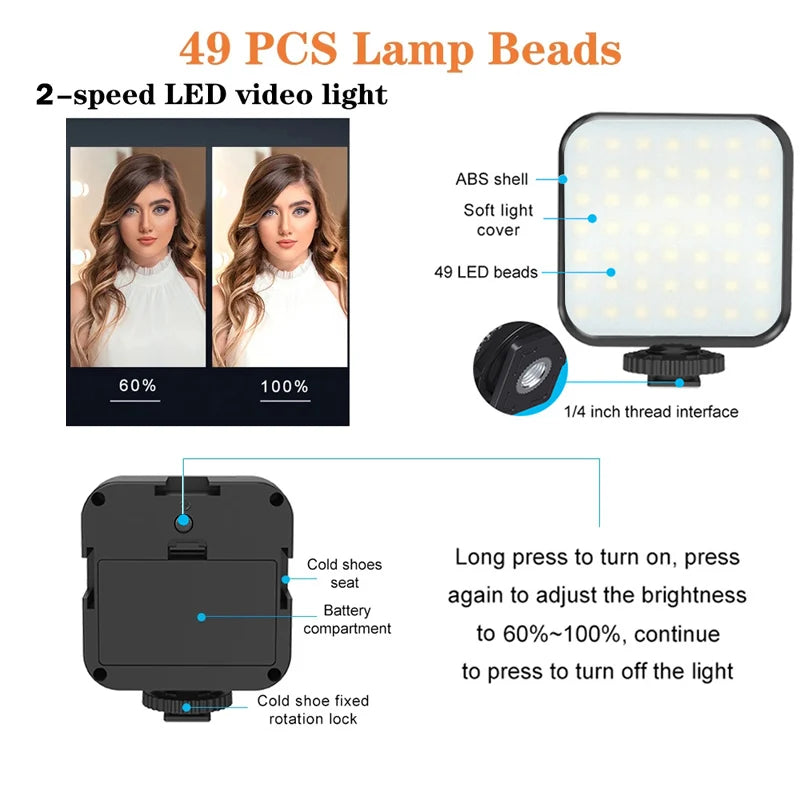 Smartphone Vlogging Kit with LED Light & Microphone for Professional Content