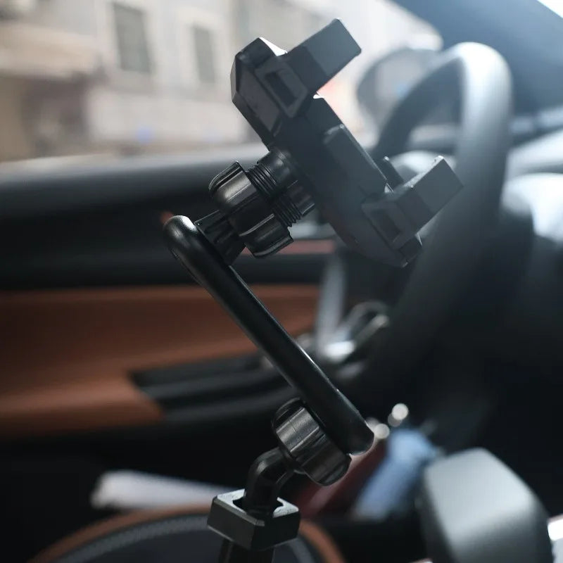 Car Ball Head Phone Mount – 360° Rotating 17mm Extension Pole GPS Adapter