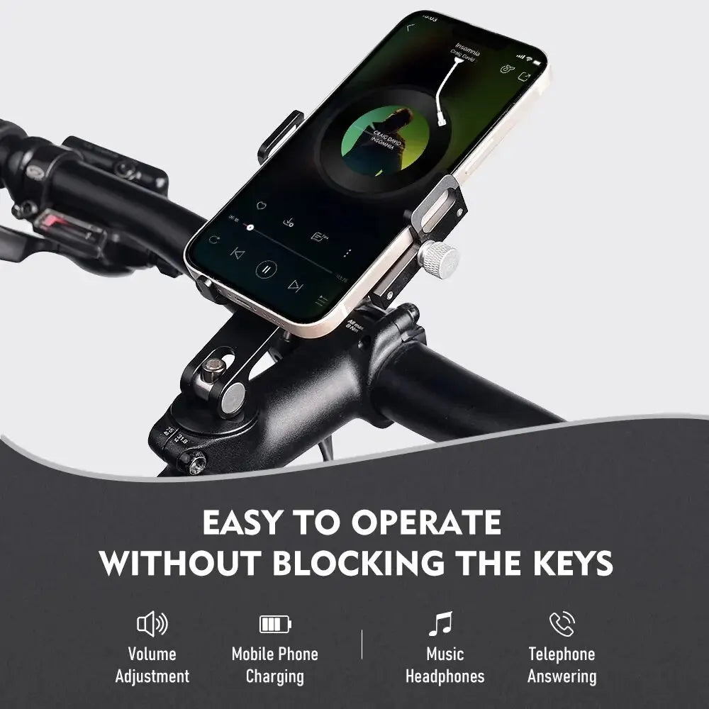 ThinkRider 270° Rotatable Bike Phone Mount – Aluminum MTB Bicycle Holder