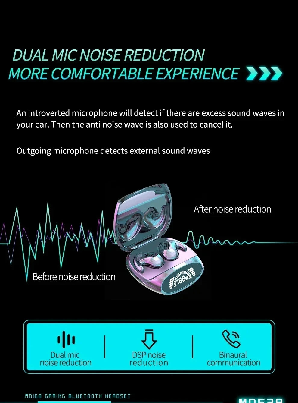 AyeBeau Wireless Earbuds ANC Waterproof Hi-Fi Stereo, Top Picks for iPhone and Samsung