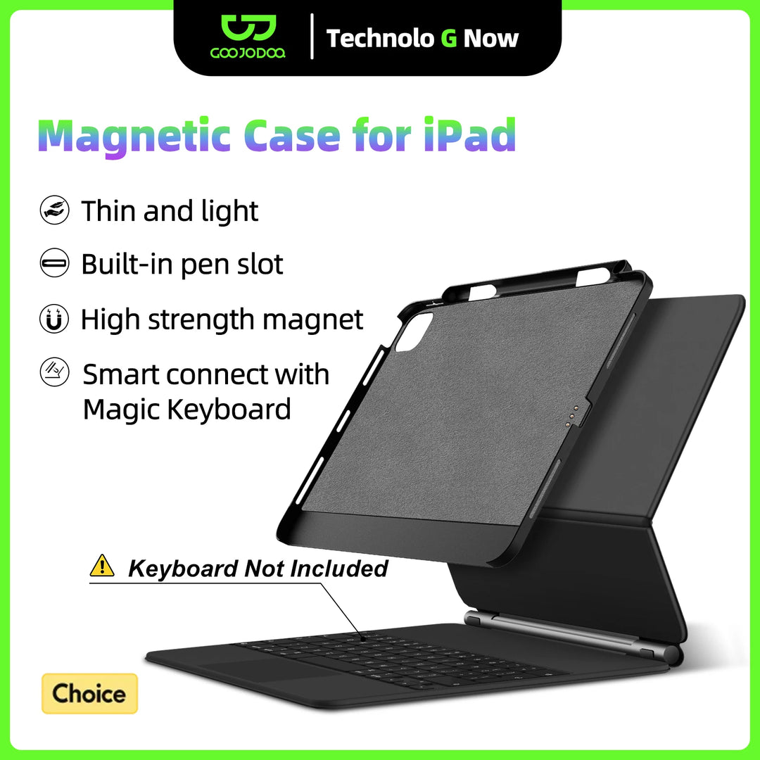 Buy Premium Magnetic iPad Pro Case 2026 – Magic Keyboard Compatible | Free Shipping & Fast Delivery