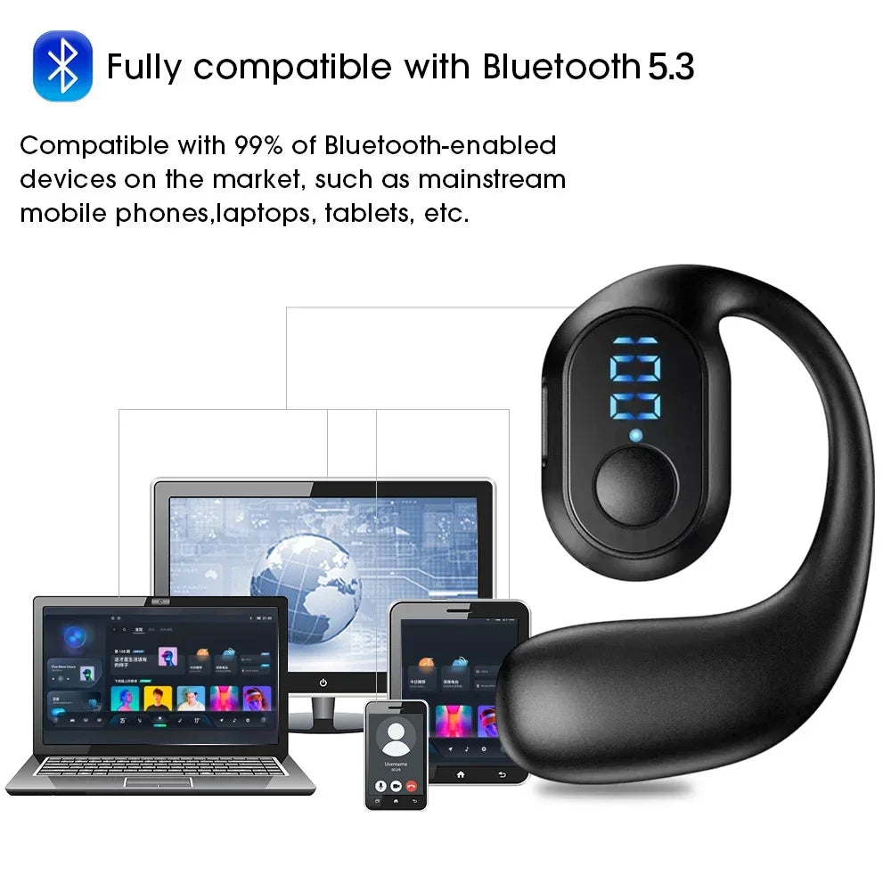 Buy BAPPSUS Bluetooth Ear Hook Headset with Digital Display