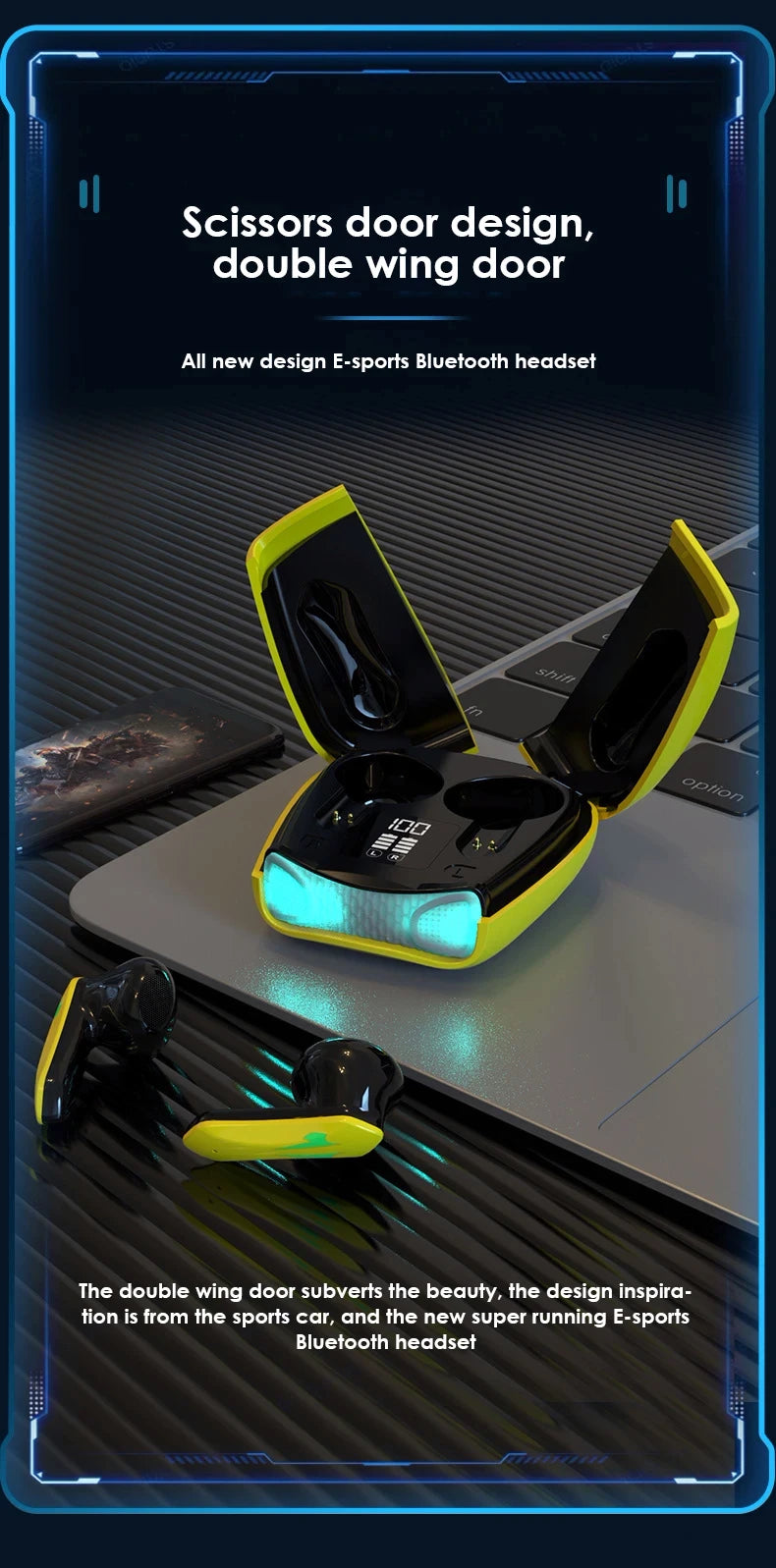 Gaming Earbuds X16 Pro Low-Latency Bluetooth 5.2 LED Case - JEFF's Favorite Picks