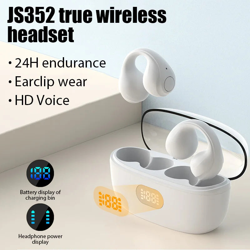 JS352 ANC Bluetooth 5.3 TWS Wireless Earbuds with Waterproof Earhook Design
