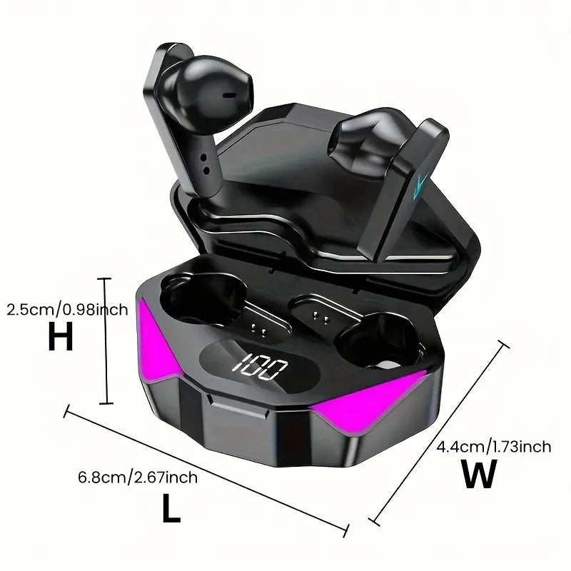 FEIWIMI X15 Bluetooth 5.3 TWS Earbuds | Hybrid Driver LED Display | Gaming HiFi Noise Cancel