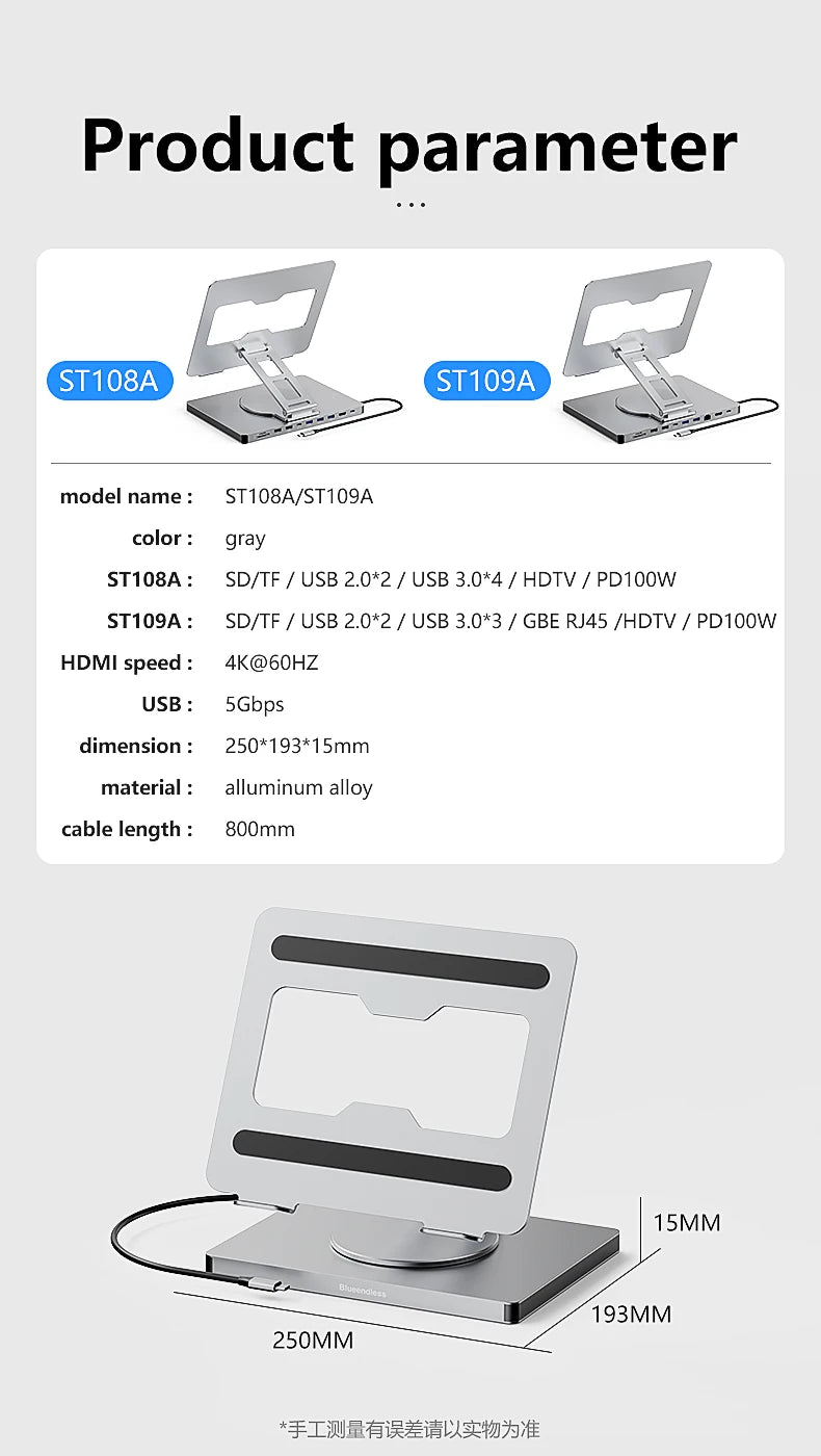 Best 10-in-1 Laptop Stand Hub, Laptop Professional Essentials — usb-c laptop stand hub