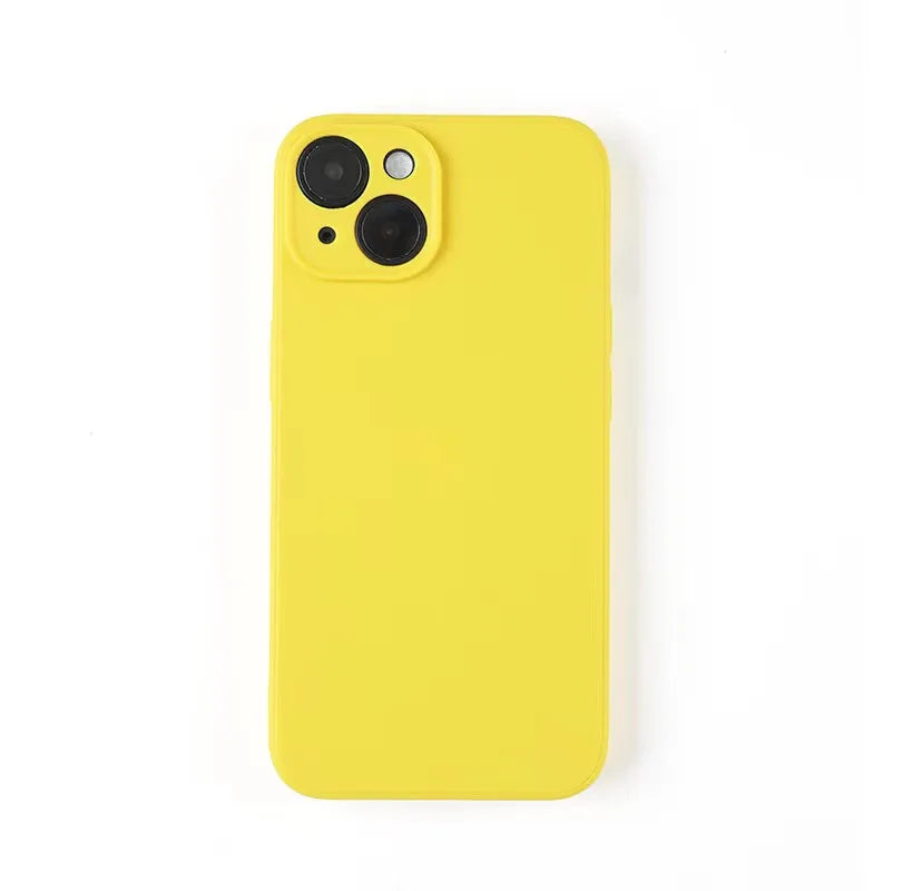 iPhone 15, 14, 13 Pro Max Candy Color Silicone Case - Soft Square Edge Cover