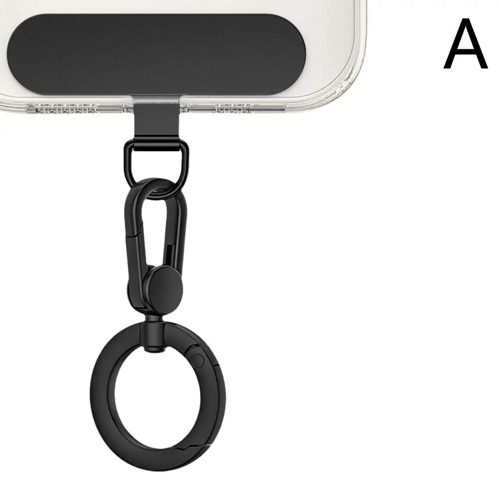 Metal Phone Lanyard Buckle Patch | 360° Rotatable Zinc Alloy Clip Hook | Universal Phone Accessory