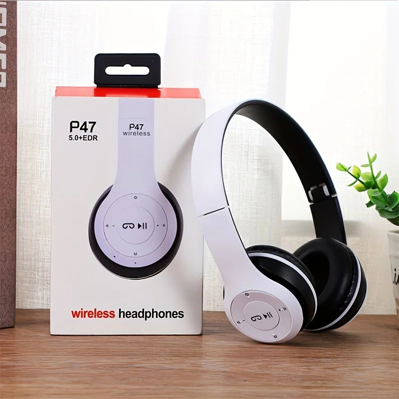 EDUP P47 Bluetooth 5.0 Wireless & Wired Headphones – 40mm Drivers, Stereo Sound, Adjustable Design – audio-accessory