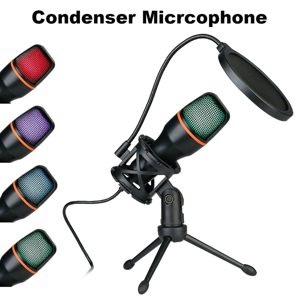 Lefon USB Condenser Microphone for Streaming and Podcasting