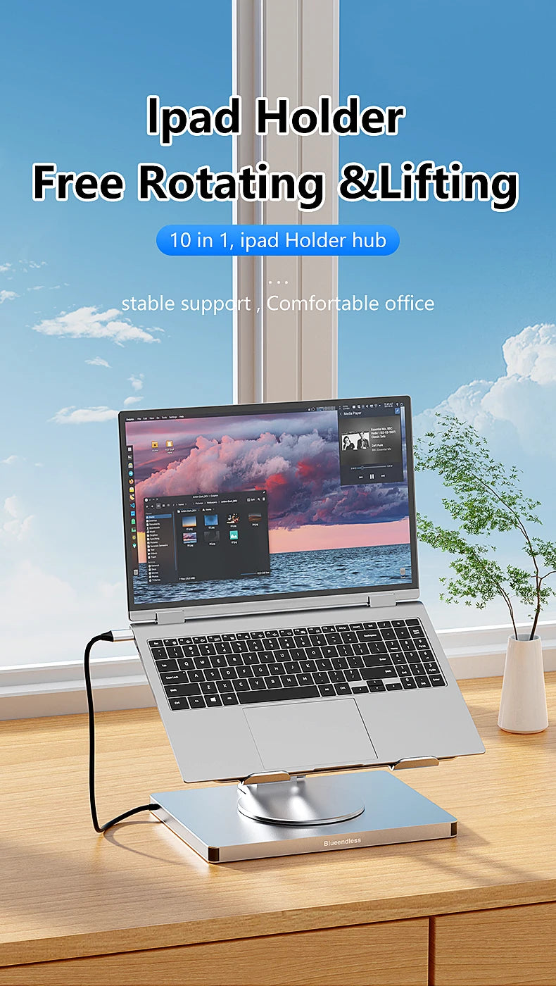 Best 10-in-1 Laptop Stand Hub, Laptop Professional Essentials — usb-c laptop stand hub