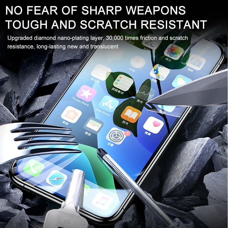 3-Pack Tempered Glass Screen Protector iPhone 17 Air 16 15 14 13 12 11 X XS XR Pro Max Mini Plus