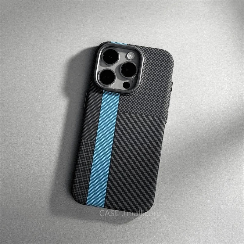Carbon Fiber MagSafe Case for iPhone 15/16/17 Pro Max – Camera Lens Protection