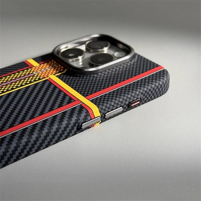 Carbon Fiber MagSafe Case for iPhone 15/16/17 Pro Max – Camera Lens Protection