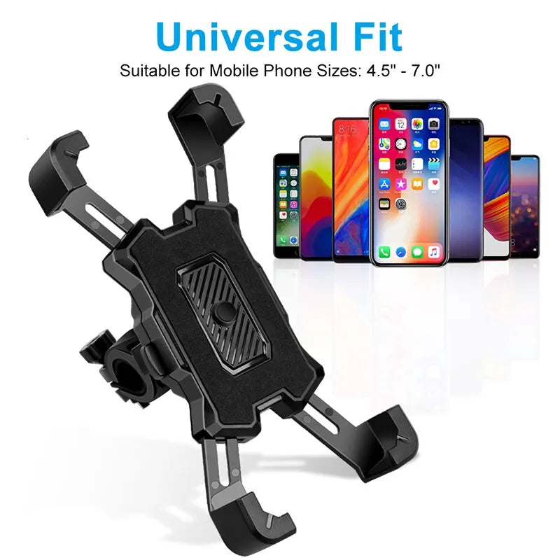 360° Bike Phone Holder – Shockproof Universal Handlebar Mount & GPS Clip