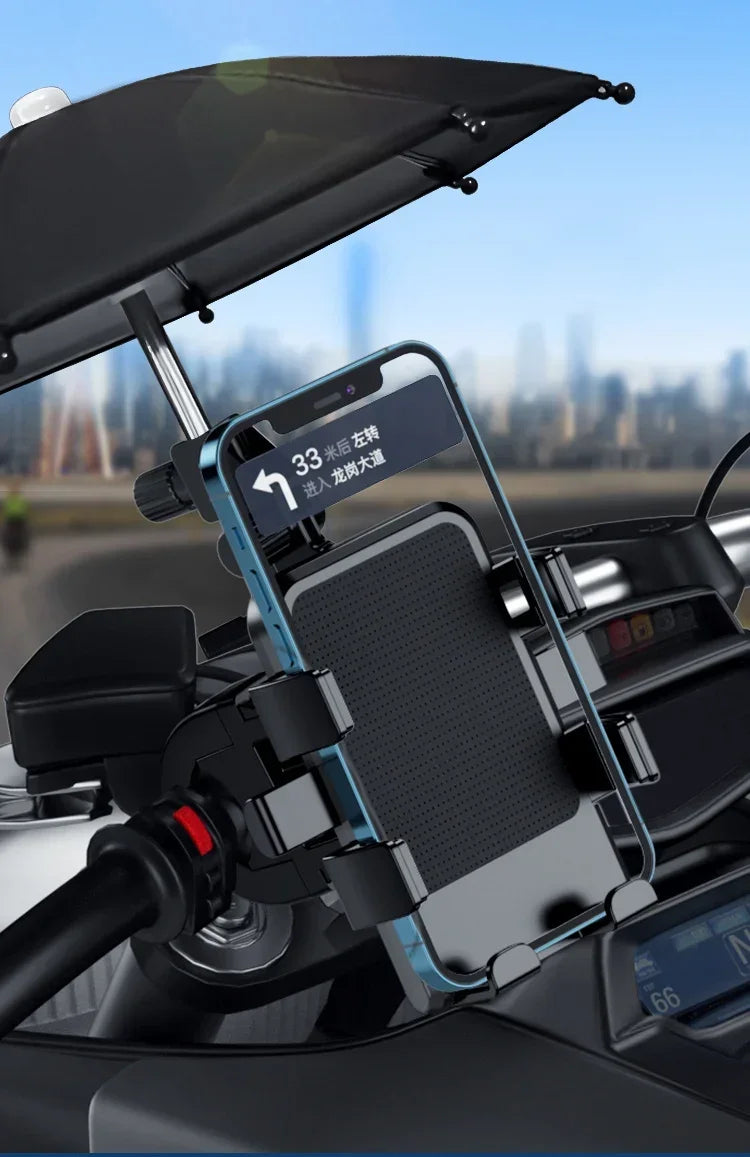 VIKEFON Motorcycle Phone Holder & Sunshade for Motorcyclists