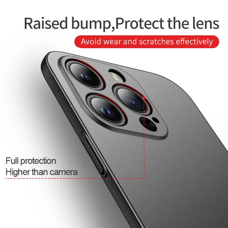 ZROTEVE Slim Matte iPhone Case | Hard PC Anti-Fingerprint Cover iPhone 17–12