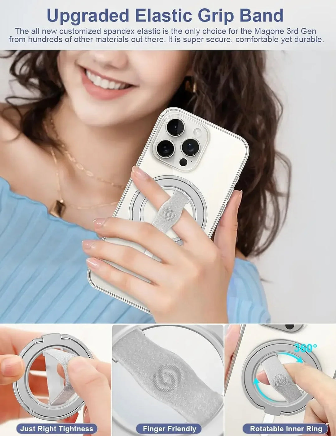 EWA MagOne 3rd Gen MagSafe Phone Grip & Kickstand for iPhone
