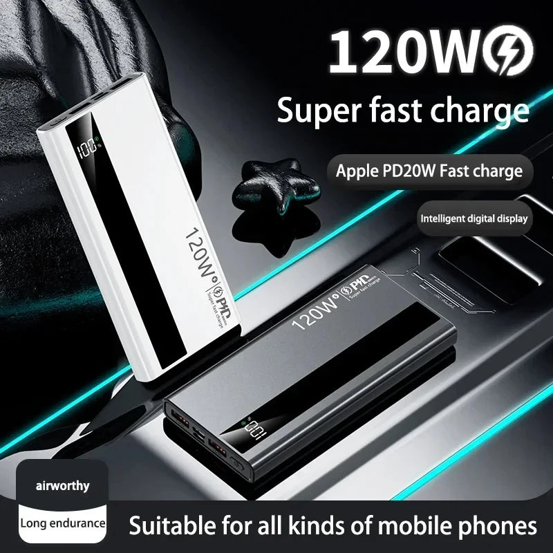 120W Fast Charging Power Bank, 500000mAh Portable Power Bank For All Devices — 120w power bank