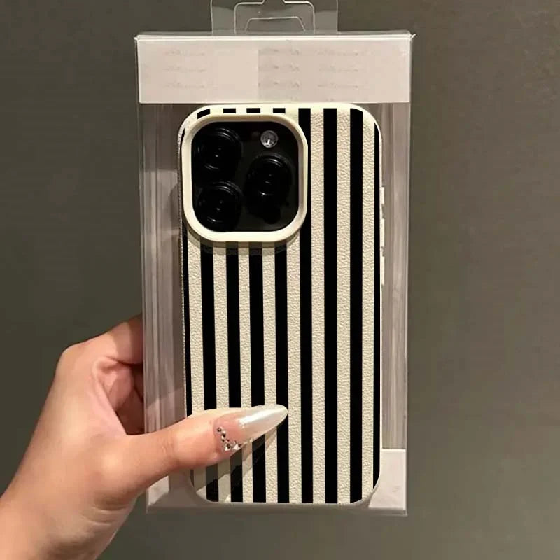 Colorful Striped INS Couple Phone Case for iPhone 17, 16, 15 — iPhone 16 Couple Case