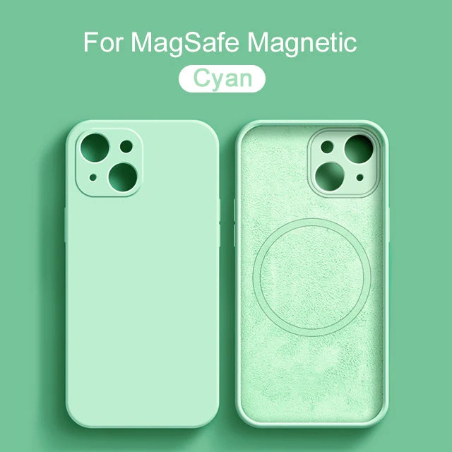 keai MagSafe Liquid Silicone iPhone Case | Magnetic Wireless Charging Cover iPhone 15–8 XR XS X
