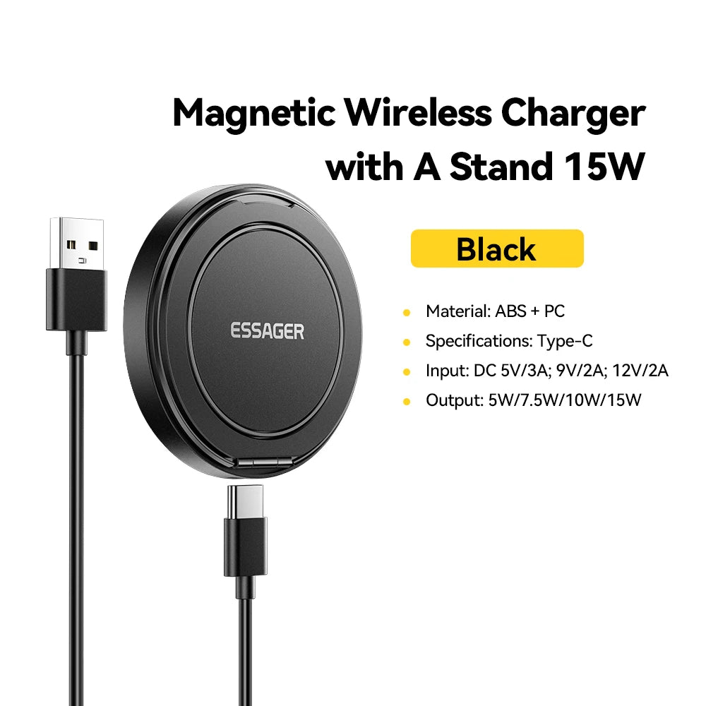 MagSafe Charging Stand, 15W Magnetic Wireless Charger