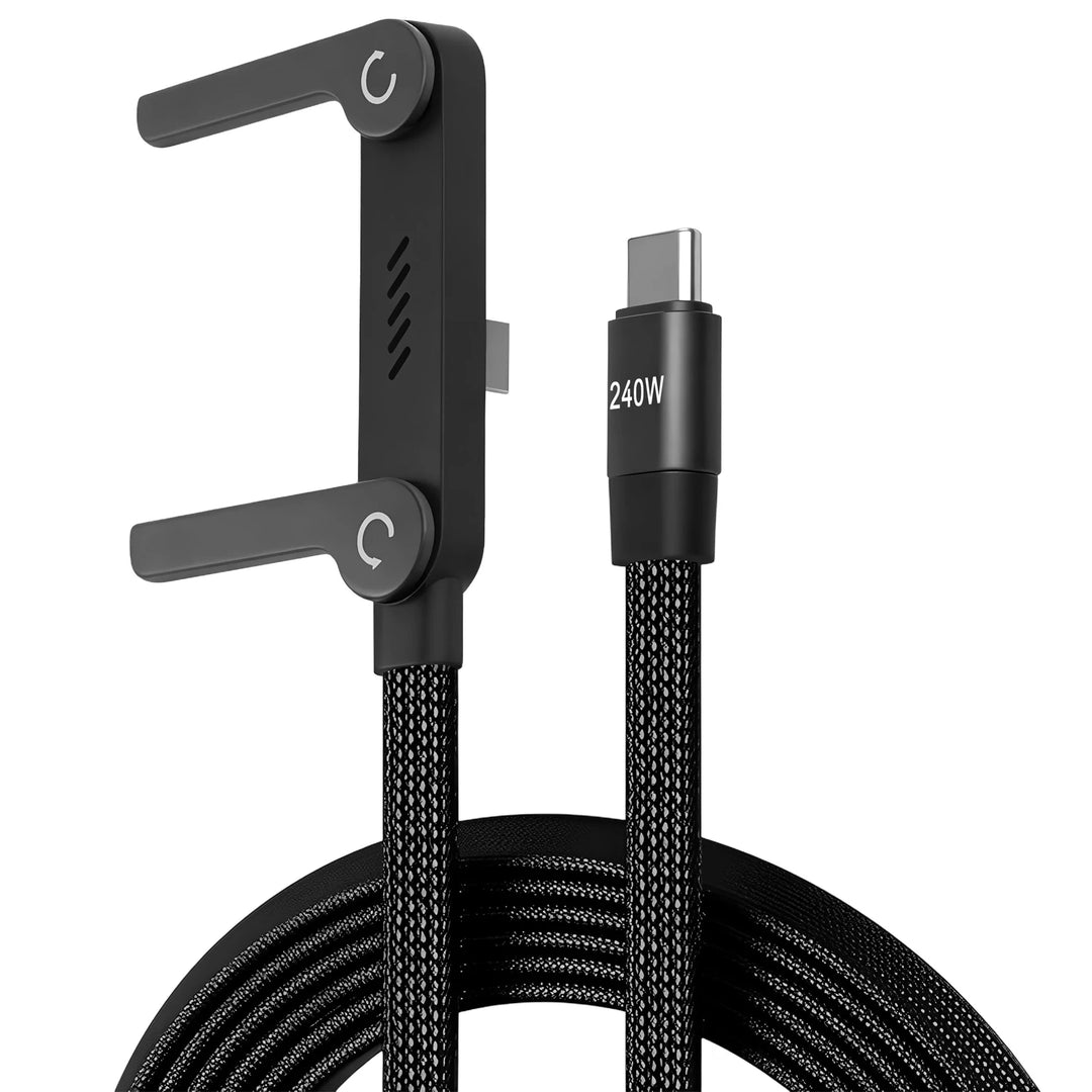 BESY 2-in-1 Type-C Cable Phone Holder – 240W Fast Charging Bracket