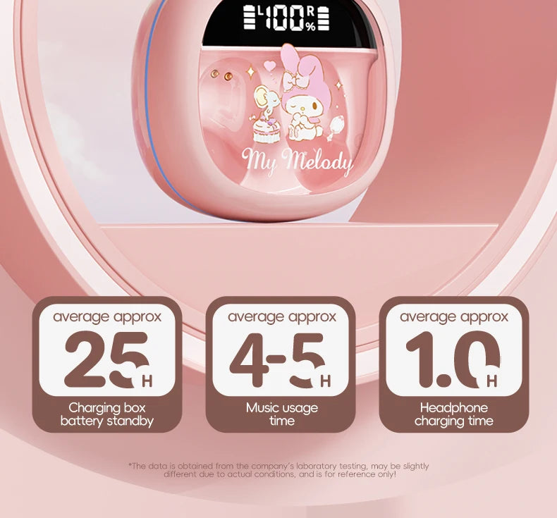 Hello Kitty Wireless Earbuds with Waterproof Charging Case