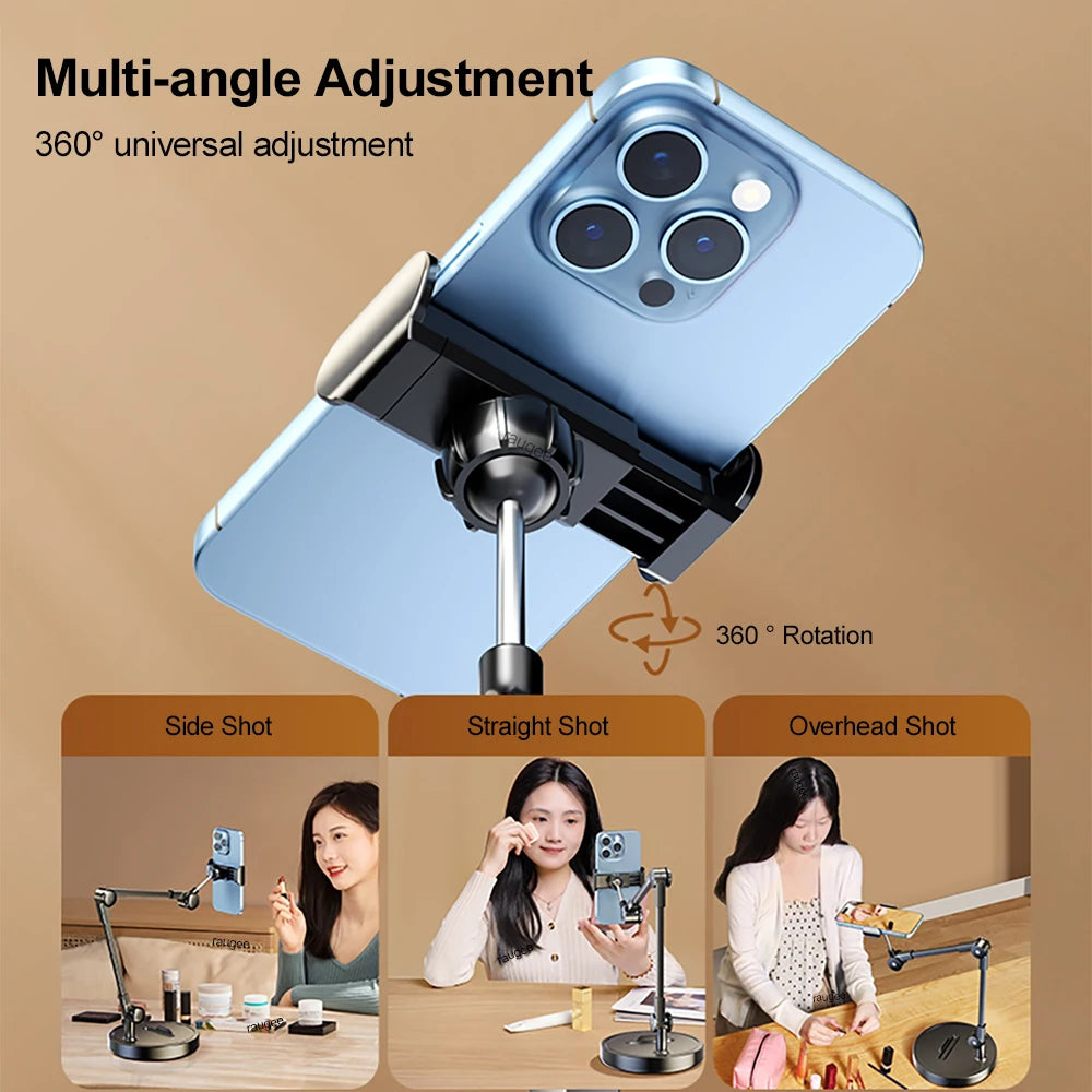 Raugee Overhead Phone Stand – Adjustable Arm for Live Streaming