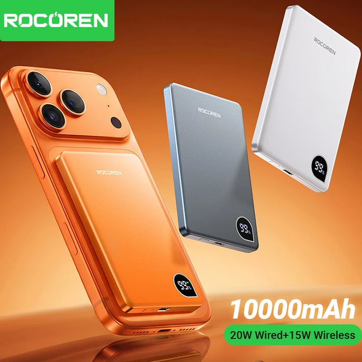 Magnetic Power Bank 10000mAh | MagSafe Compatible, LED Display